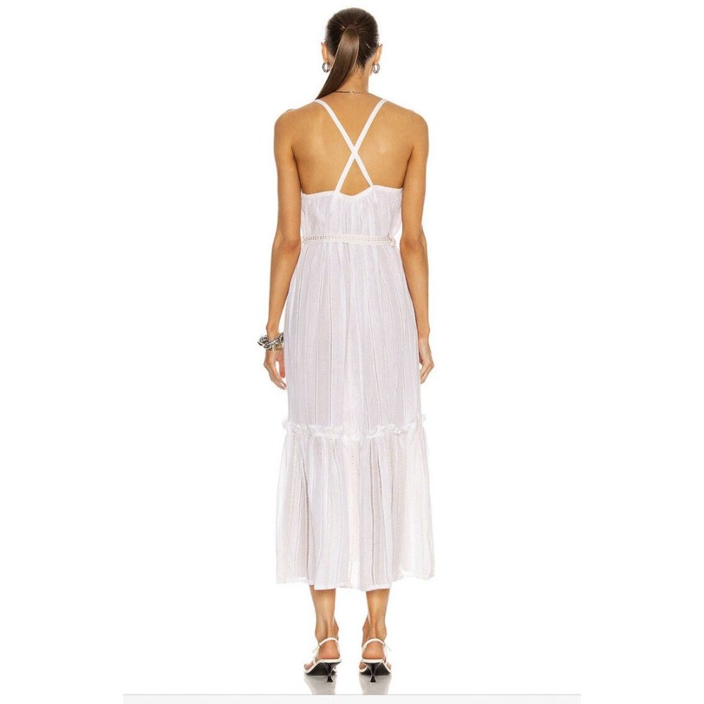 Lemlem Kelali Sun Dress White Maxi Semi Sheer Boho - Picture 3 of 11